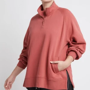 Store Aje ATHLETICA Funnel Neck Fleece Jumper 004 Dusty Rose