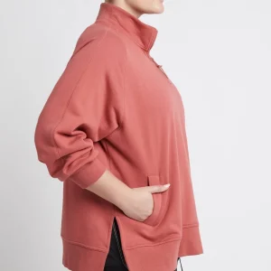 Store Aje ATHLETICA Funnel Neck Fleece Jumper 004 Dusty Rose