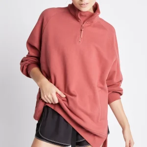 Store Aje ATHLETICA Funnel Neck Fleece Jumper 004 Dusty Rose