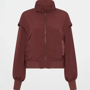 Best Sale Aje ATHLETICA Gathered Cut Out Jacket 737 Burnt Burgundy/Bonbon Pink