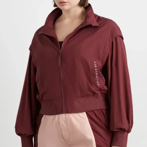 Best Sale Aje ATHLETICA Gathered Cut Out Jacket 737 Burnt Burgundy/Bonbon Pink