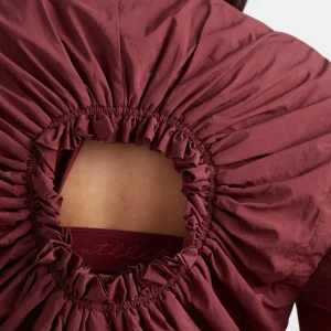 Best Sale Aje ATHLETICA Gathered Cut Out Jacket 737 Burnt Burgundy/Bonbon Pink