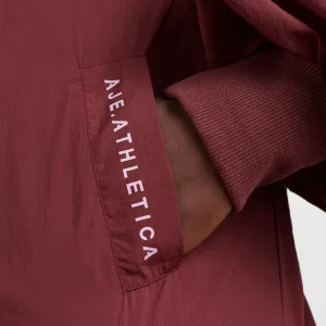 Best Sale Aje ATHLETICA Gathered Cut Out Jacket 737 Burnt Burgundy/Bonbon Pink