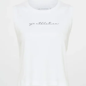 Sale Aje ATHLETICA Gathered Keyhole Crop Tank 145 White Navy