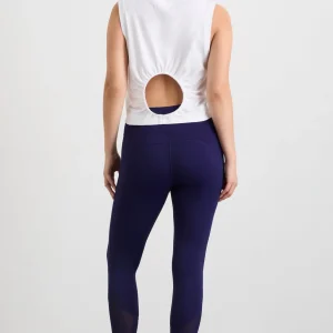 Sale Aje ATHLETICA Gathered Keyhole Crop Tank 145 White Navy
