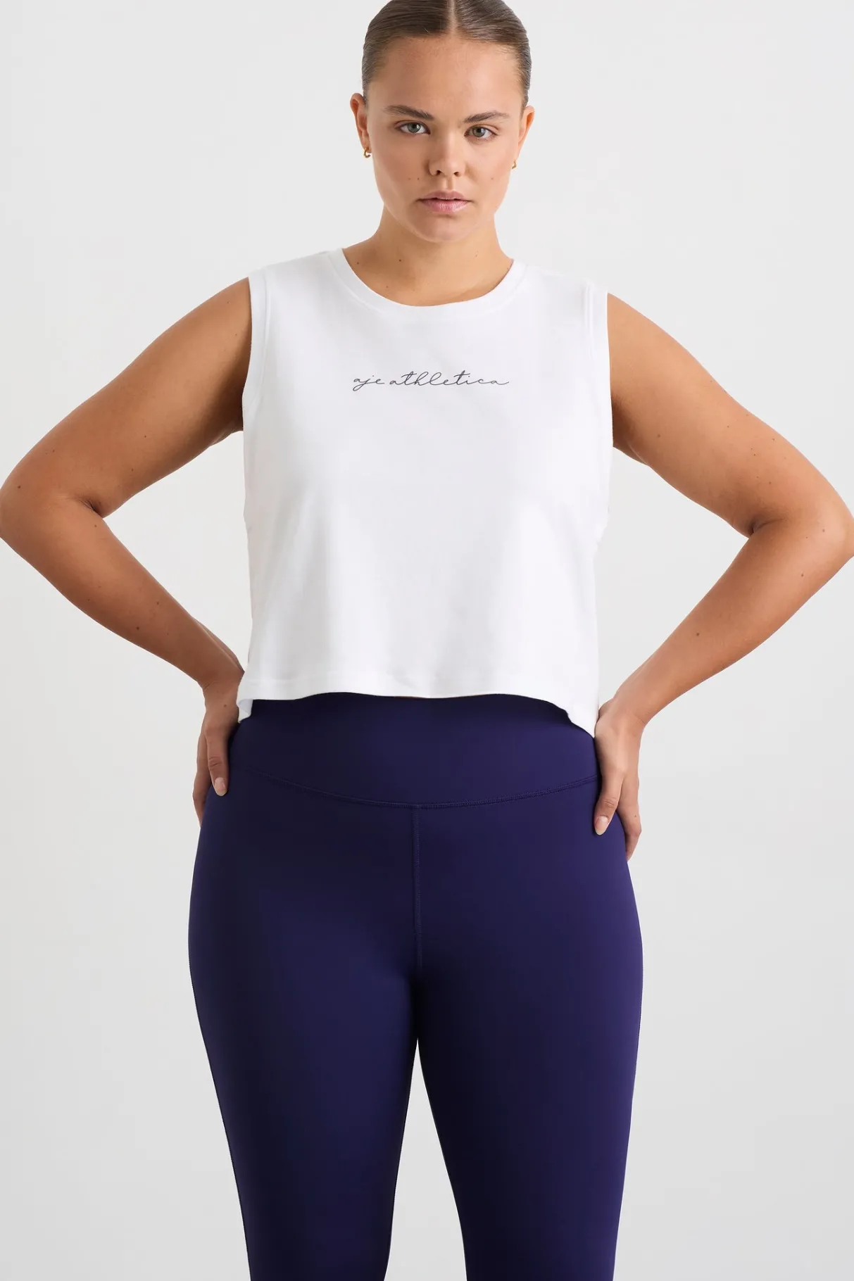 gathered_keyhole_crop_tank__14.webp Sale Aje ATHLETICA Gathered Keyhole Crop Tank 145 White Navy