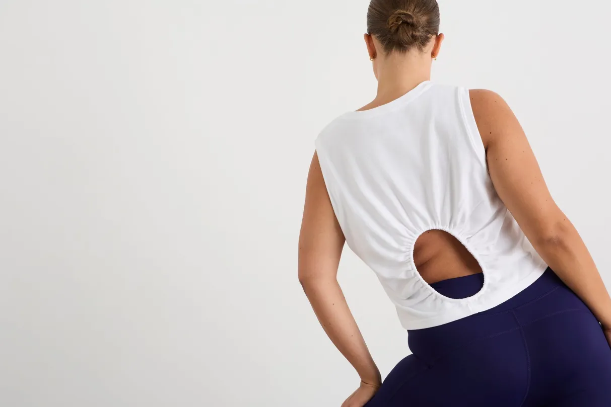 gathered_keyhole_crop_tank__16.webp Sale Aje ATHLETICA Gathered Keyhole Crop Tank 145 White Navy