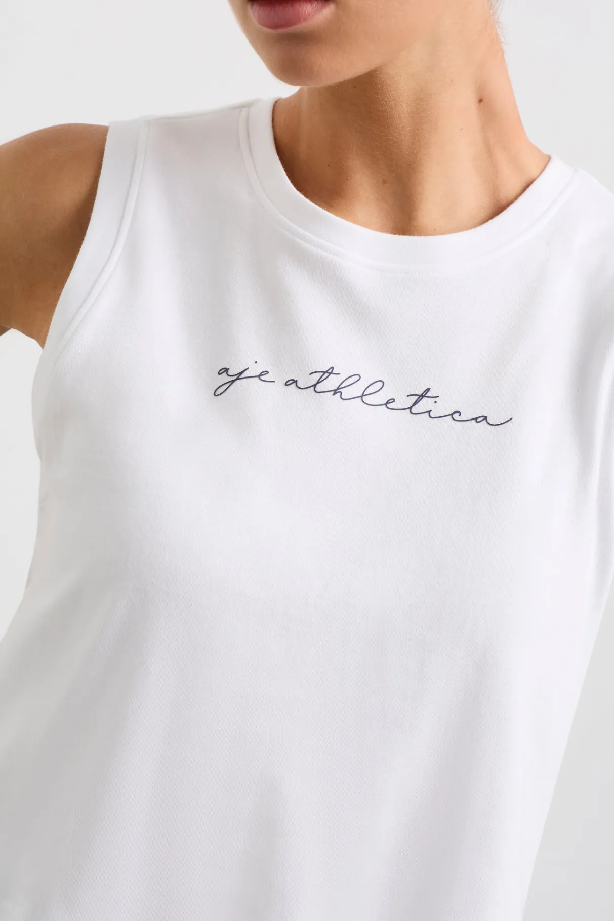 gathered_keyhole_crop_tank__3.webp Sale Aje ATHLETICA Gathered Keyhole Crop Tank 145 White Navy