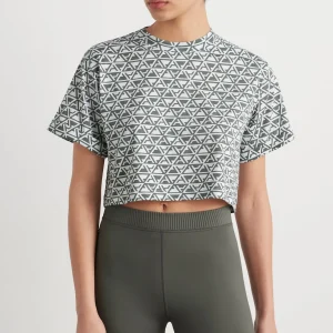 Flash Sale Aje ATHLETICA Geo Print Crop T-Shirt 105 Geo Print/White