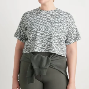 Flash Sale Aje ATHLETICA Geo Print Crop T-Shirt 105 Geo Print/White