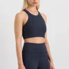 Best Sale Aje ATHLETICA High Neck Scuba Bra 330 Galaxy Blue