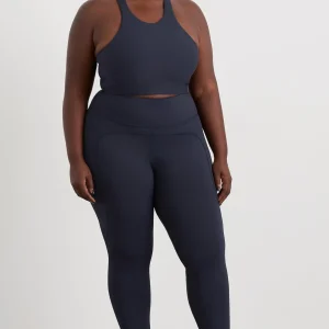 Best Sale Aje ATHLETICA High Neck Scuba Bra 330 Galaxy Blue