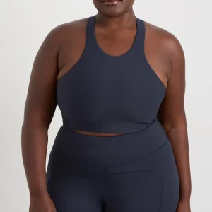 Best Sale Aje ATHLETICA High Neck Scuba Bra 330 Galaxy Blue