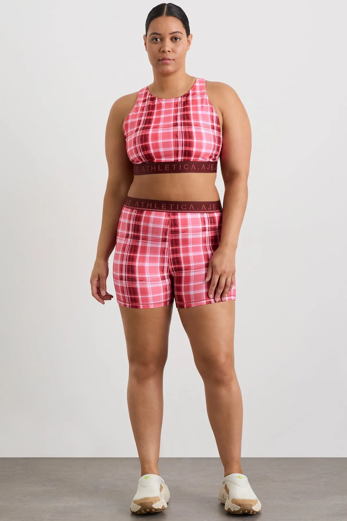 high_neck_sports_bra__12-1.webp Best Aje ATHLETICA High Neck Sports Bra 374 Blurred Pink Check