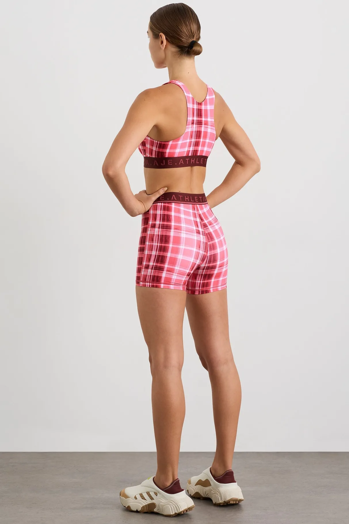 high_neck_sports_bra__5-1.webp Best Aje ATHLETICA High Neck Sports Bra 374 Blurred Pink Check
