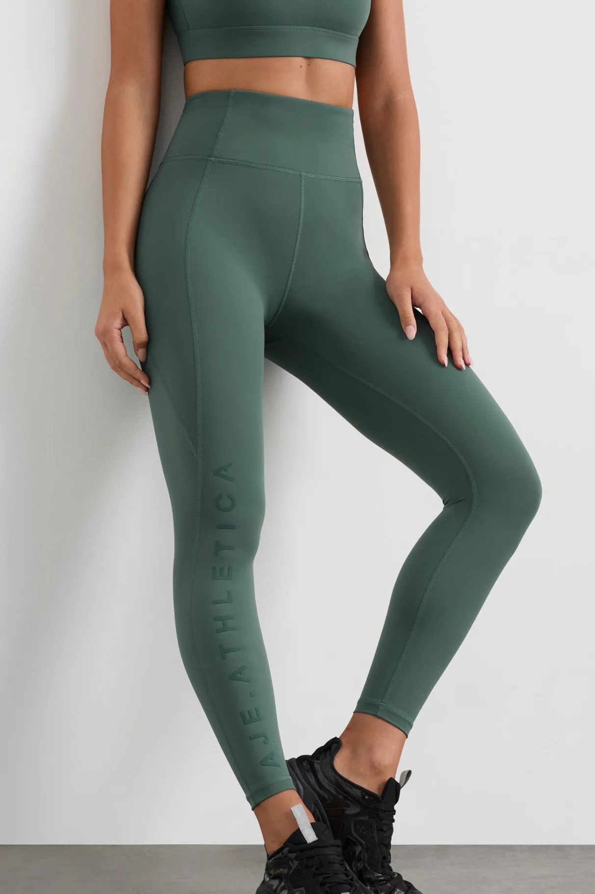 high_rise__legging__4-8.webp Discount Aje ATHLETICA High Rise 7/8 Legging 203 Moss Green