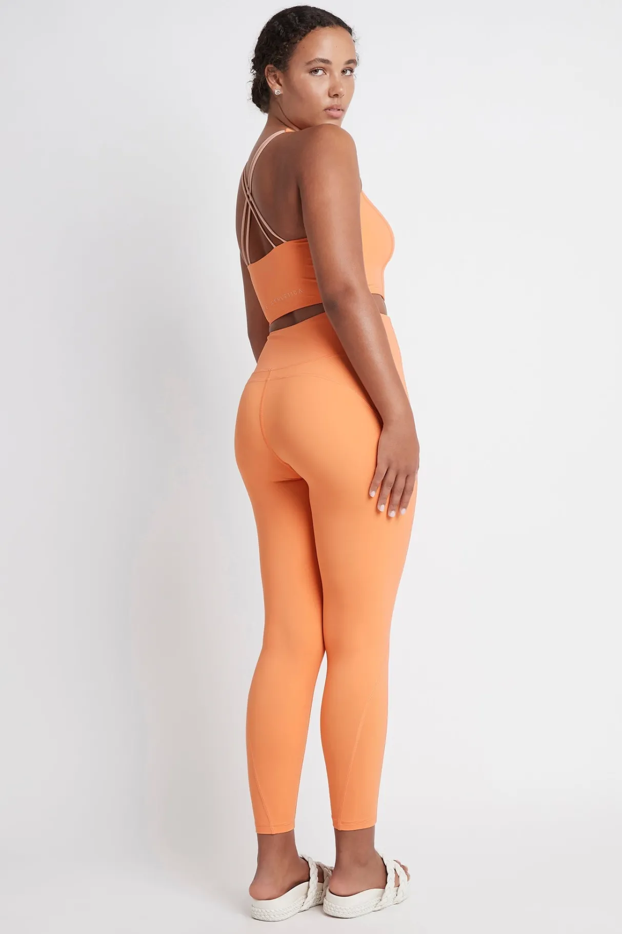 high_rise__logo_legging__8.webp Best Aje ATHLETICA High Rise 7/8 Logo Legging 203 Tangerine Orange-Sand
