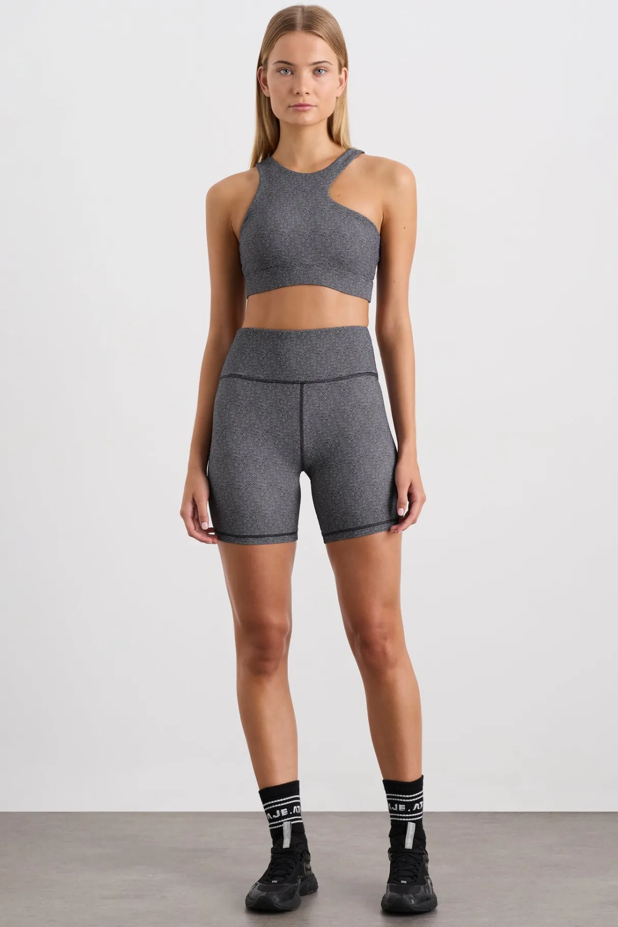 high_rise_bike_shorts__0.webp New Aje ATHLETICA High Rise Bike Shorts 607 Herringbone Print