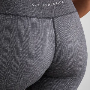 New Aje ATHLETICA High Rise Bike Shorts 607 Herringbone Print