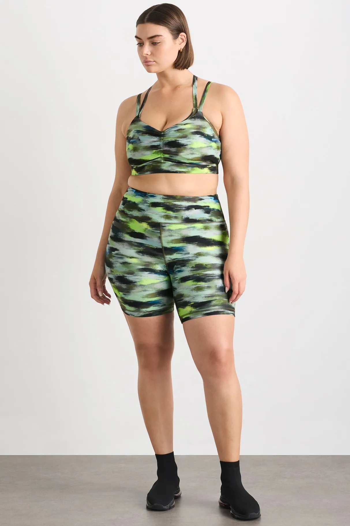high_rise_bike_shorts__12-3.webp Store Aje ATHLETICA High Rise Bike Shorts 607 Khaki Brushstroke
