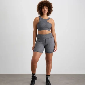 New Aje ATHLETICA High Rise Bike Shorts 607 Herringbone Print