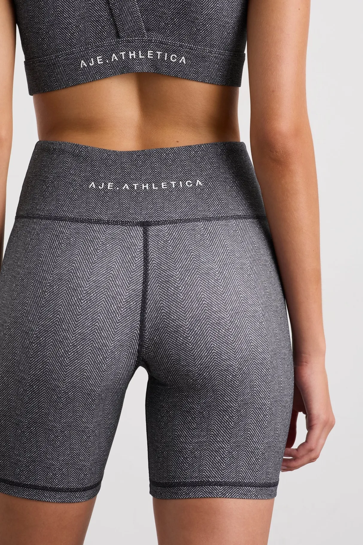 high_rise_bike_shorts__3.webp New Aje ATHLETICA High Rise Bike Shorts 607 Herringbone Print