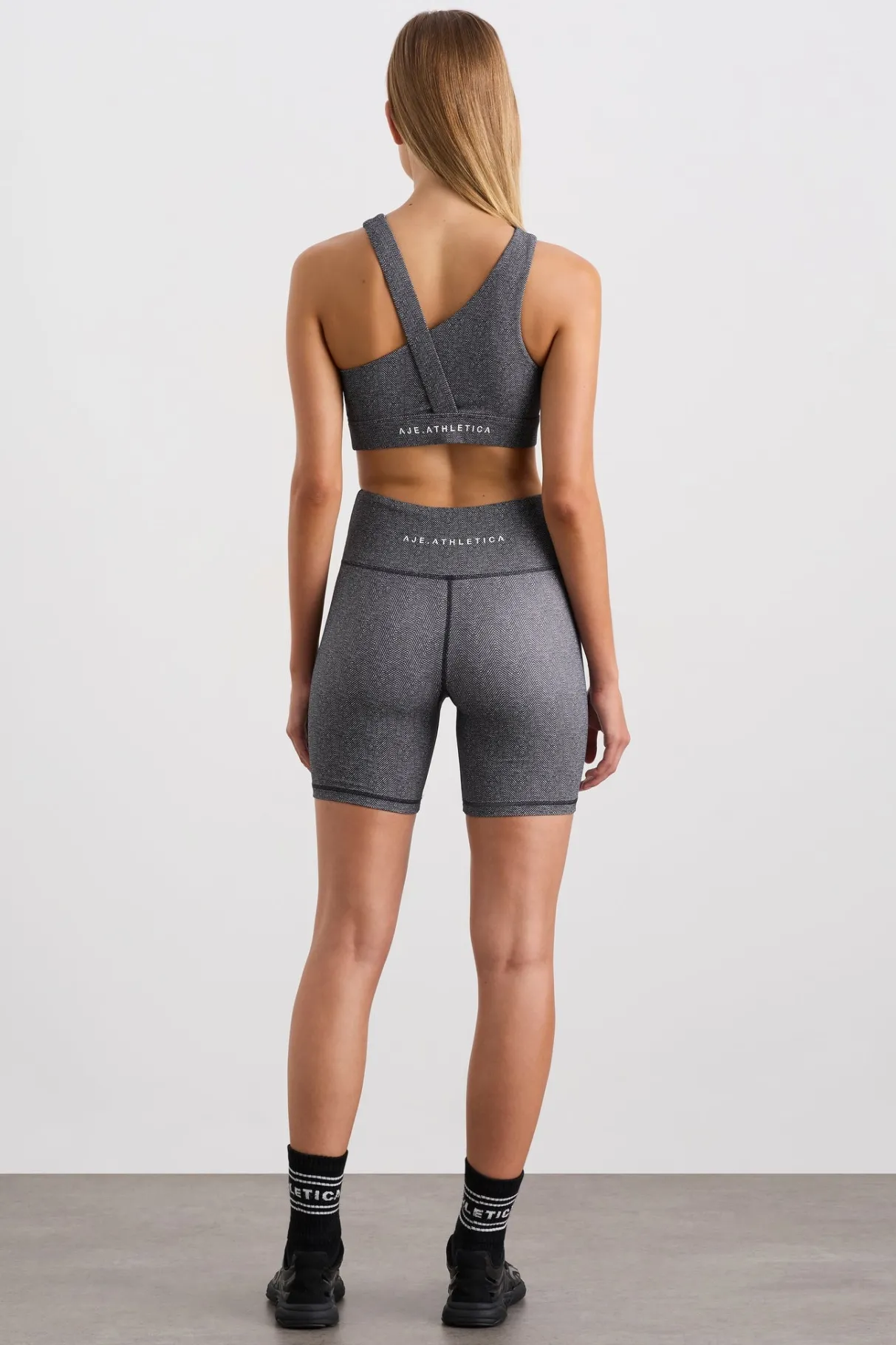 high_rise_bike_shorts__4.webp New Aje ATHLETICA High Rise Bike Shorts 607 Herringbone Print