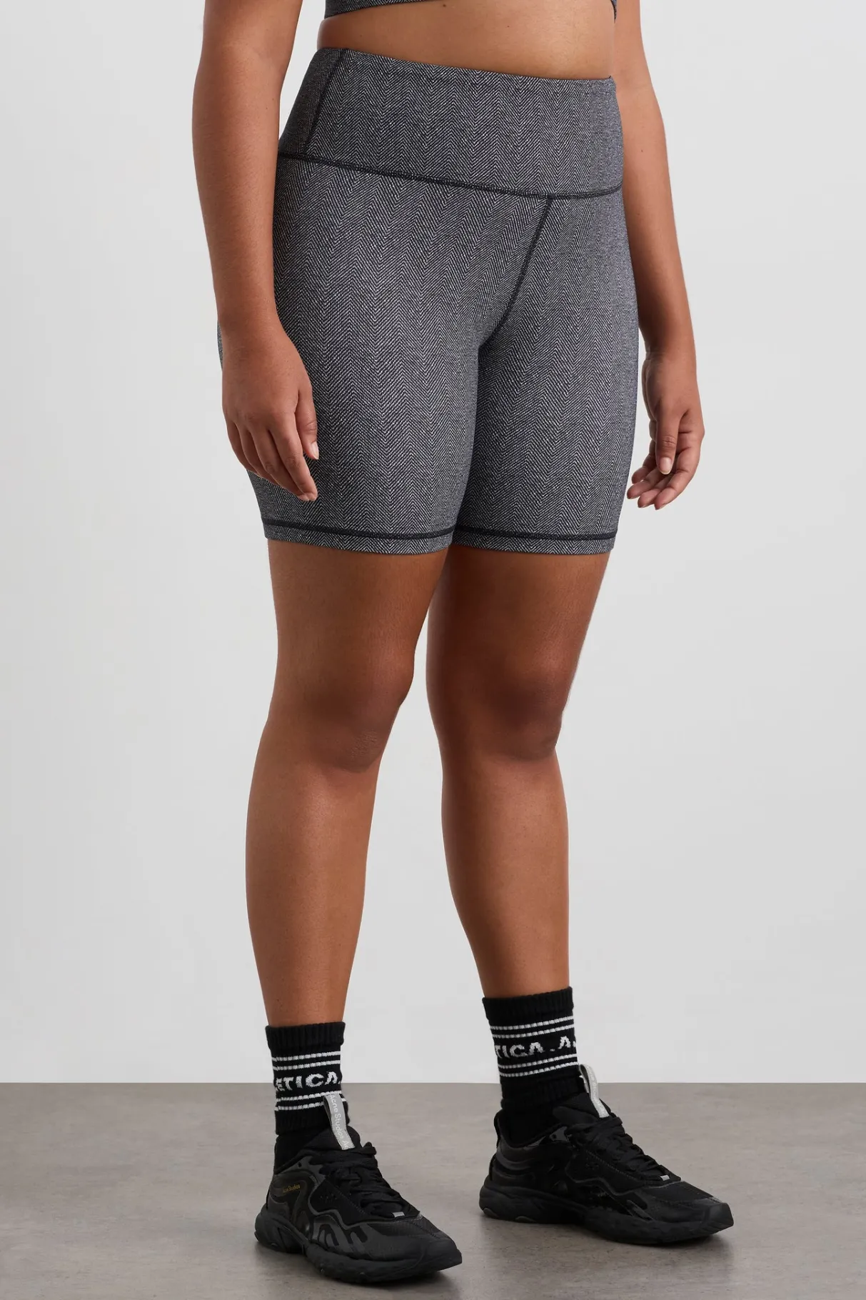high_rise_bike_shorts__6.webp New Aje ATHLETICA High Rise Bike Shorts 607 Herringbone Print