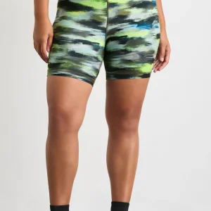 Store Aje ATHLETICA High Rise Bike Shorts 607 Khaki Brushstroke