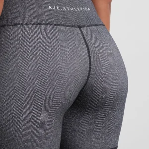 New Aje ATHLETICA High Rise Bike Shorts 607 Herringbone Print