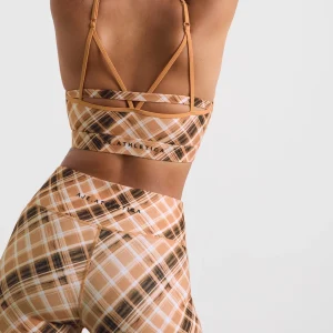 Online Aje ATHLETICA High Rise Bike Shorts 607 Blurred Tan Check
