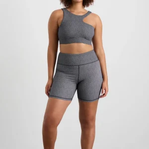 New Aje ATHLETICA High Rise Bike Shorts 607 Herringbone Print
