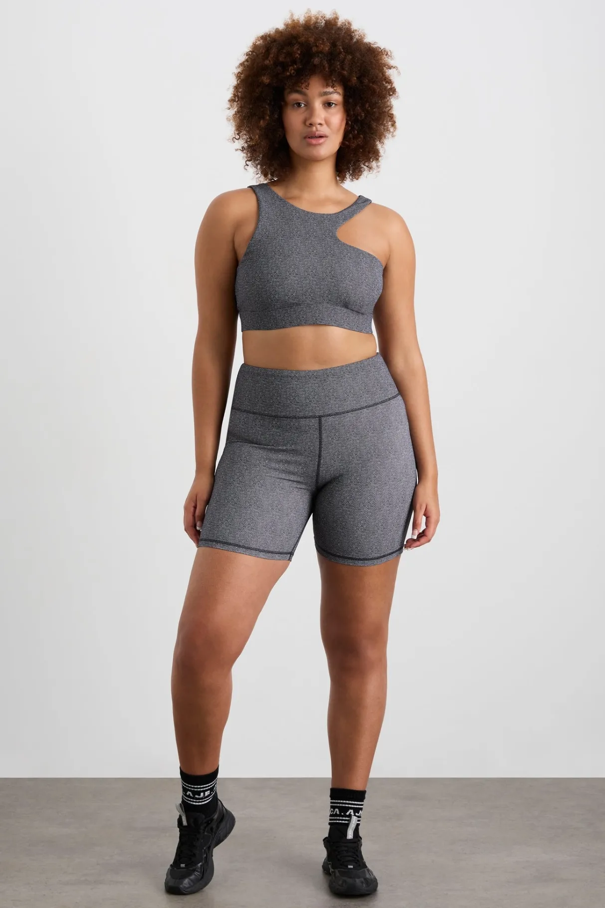 high_rise_bike_shorts__9.webp New Aje ATHLETICA High Rise Bike Shorts 607 Herringbone Print