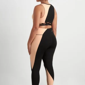 Cheap Aje ATHLETICA High Rise Colour Block 7/8 Legging 226 Black/Beige