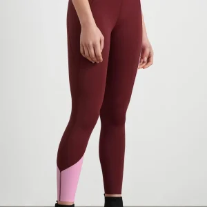Shop Aje ATHLETICA High Rise Colour Block 7/8 Legging 226 Burnt Burgundy/Bonbon Pink