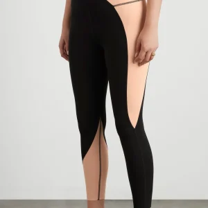 Cheap Aje ATHLETICA High Rise Colour Block 7/8 Legging 226 Black/Beige