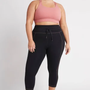 Outlet Aje ATHLETICA High Rise Contrast 3/4 Leggings 207 Black/Rose Pink