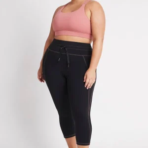 Outlet Aje ATHLETICA High Rise Contrast 3/4 Leggings 207 Black/Rose Pink