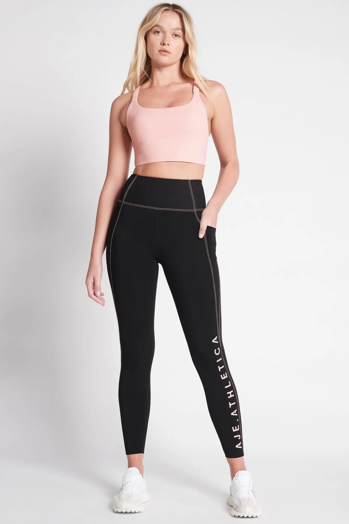 high_rise_contrast_stitch_logo_full_length_legging__0.webp Outlet Aje ATHLETICA High Rise Contrast Stitch Logo Full Length Legging 203 Black/Rose Quartz