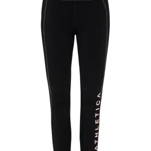 Outlet Aje ATHLETICA High Rise Contrast Stitch Logo Full Length Legging 203 Black/Rose Quartz
