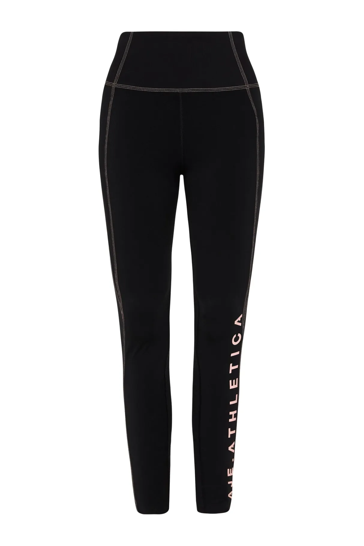 high_rise_contrast_stitch_logo_full_length_legging__1.webp Outlet Aje ATHLETICA High Rise Contrast Stitch Logo Full Length Legging 203 Black/Rose Quartz
