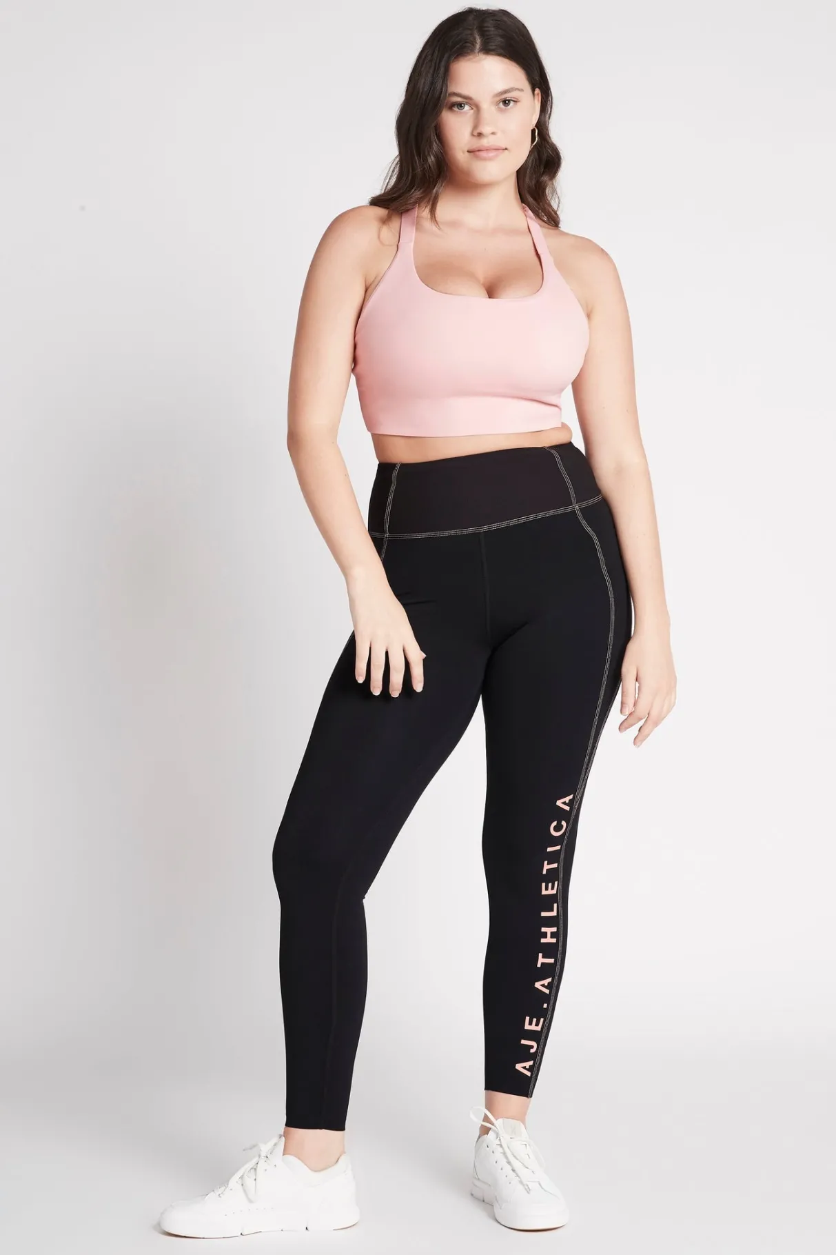 high_rise_contrast_stitch_logo_full_length_legging__5.webp Outlet Aje ATHLETICA High Rise Contrast Stitch Logo Full Length Legging 203 Black/Rose Quartz