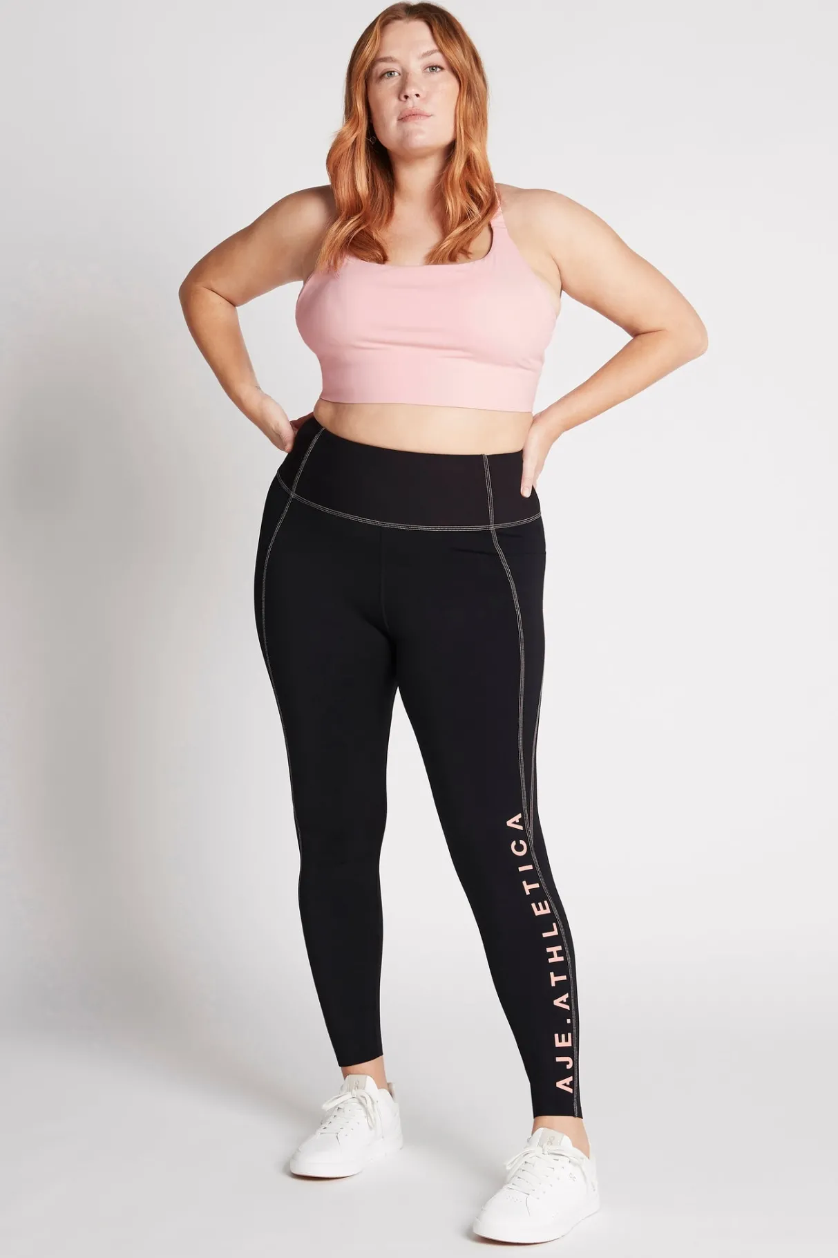 high_rise_contrast_stitch_logo_full_length_legging__8.webp Outlet Aje ATHLETICA High Rise Contrast Stitch Logo Full Length Legging 203 Black/Rose Quartz
