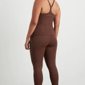 Shop Aje ATHLETICA High Rise Drawstring Full Length Legging 225 Dark Chocolate