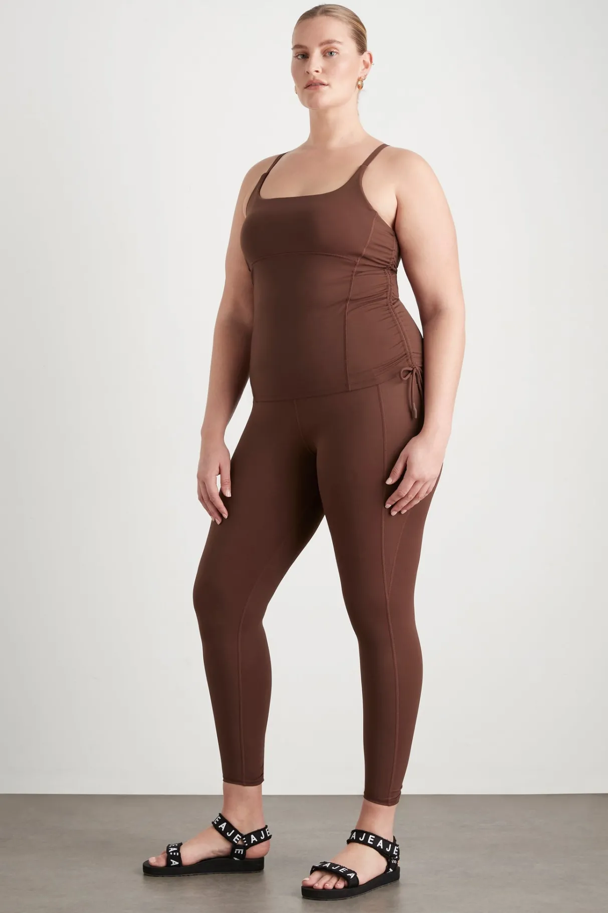 high_rise_drawstring_full_length_legging__13.webp Shop Aje ATHLETICA High Rise Drawstring Full Length Legging 225 Dark Chocolate