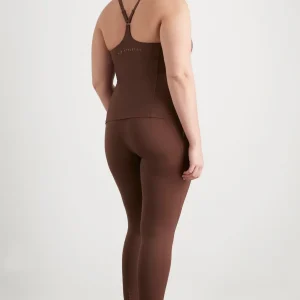 Shop Aje ATHLETICA High Rise Drawstring Full Length Legging 225 Dark Chocolate