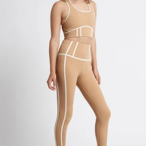 Cheap Aje ATHLETICA High Rise Full Length Bonded Seam Legging 209 Beige/Light Ivory