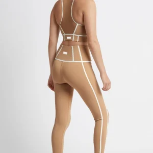 Cheap Aje ATHLETICA High Rise Full Length Bonded Seam Legging 209 Beige/Light Ivory
