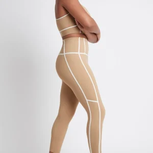 Cheap Aje ATHLETICA High Rise Full Length Bonded Seam Legging 209 Beige/Light Ivory