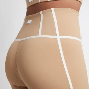 Cheap Aje ATHLETICA High Rise Full Length Bonded Seam Legging 209 Beige/Light Ivory